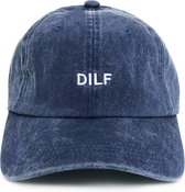 Dad Brand Pet DILF - Premium Baseball Cap/Trucker Cap - Blauwe Pet Heren