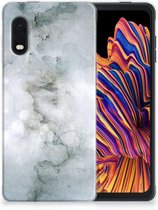 Silicone Back Cover Geschikt voor Samsung Xcover Pro Telefoon Hoesje Painting Grey
