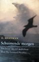 Boekomslag 'Schuimende morgen' door H. Marsman. Een meeuw vliegt boven de ruwe zee. Tekst: Schuimende morgen, Een keuze uit zijn gedichten.