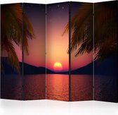 3D Tapijt Vouwscherm - Kamerscherm - Scheidingswand - Romantic evening on the beach II [Room Dividers] 225x172 - 3D Tapijt