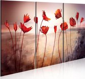 Schilderijen Op Canvas - Schilderij - Bright red poppies 60x40 - Artgeist Schilderij