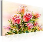 Schilderijen Op Canvas - Schilderij - Wonderful Roses 90x60 - Artgeist Schilderij