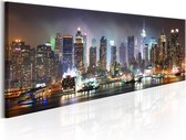 Schilderijen Op Canvas - Schilderij - White reflections in New York 120x40 - Artgeist Schilderij