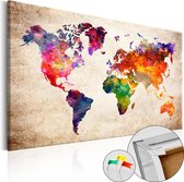 Schilderijen Op Canvas - Afbeelding op kurk - Colourful Universe  [Cork Map] 90x60 - Artgeist Schilderij