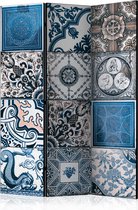Kamerscherm - Scheidingswand - Vouwscherm - Blue Arabesque [Room Dividers] 135x172 - Artgeist Vouwscherm