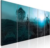 Schilderijen Op Canvas - Schilderij - Emerald Deer I 200x80 - Artgeist Schilderij