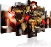 Schilderijen Op Canvas - Schilderij - Ruby Ribbon 100x50 - Artgeist Schilderij