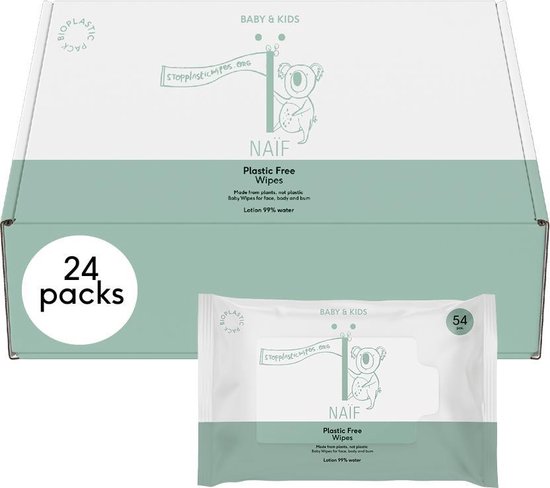 Zes gemak vasthouden Naïf natuurlijke plastic vrije Billendoekjes - voordeelverpakking 24 stuks  - 24 x 54... | bol.com