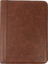 NEGOTIA Vintage Abbey - Leren Schrijfmap A4 - Leren Notitieboek Voor A4 Schrijfblok - Leren Conferentiemap - Werkmap - Documentatiemap - Donkerbruin