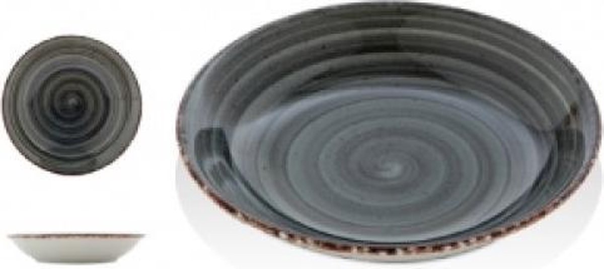 Gural Ent color Set 6 Diep bord 20cm Antraciet 618686