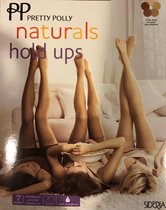 Pretty Polly Hold Ups - Naturals - Hold Up Kousen - Stay Up Kousen Dames - Zomer Hold Up - 7 Den - S/M - beige.