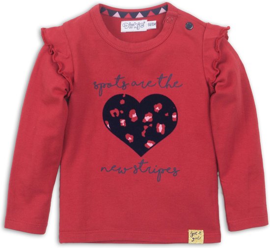 Foto: Dirkje baby t shirt ls red vrouwen maat 62