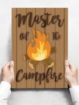 Wandbord: Master of the Campfire! - 30 x 42 cm