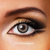 Kleurlenzen - Glamour Grey - jaarlenzen met lenshouder - grijze contactlenzen Fashionlens®