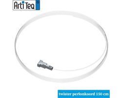 Schilderijophangsysteem-schilderij-ophangsysteem-Artiteq-wandophangsysteem-wit ophangsysteem-10 METER (inclusief haken en koorden) 9.6803S