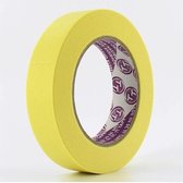 Tape masking Bouw licht geel 38mtrx50mm - 4 rollen (afplaktape/verftape/schilderstape plakband)