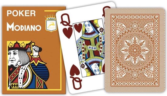 Thumbnail van een extra afbeelding van het spel Modiano poker speelkaarten rood 2 index