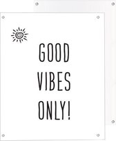 Tuinposter | Quote - Good Vibes Only | 40 x 50 cm | PosterGuru