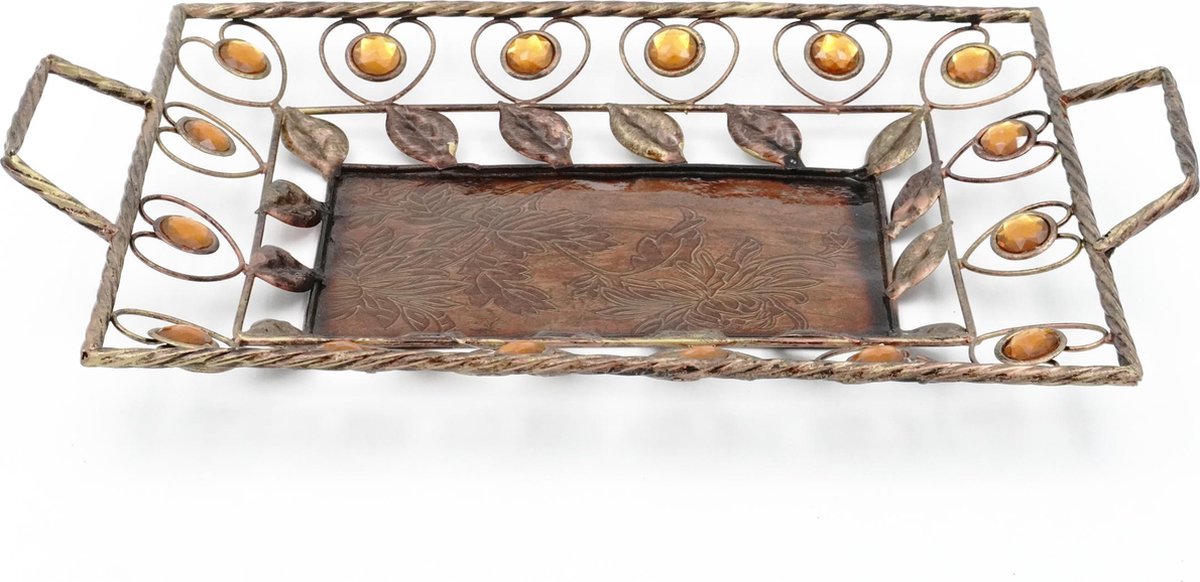 Decoratie Schaal - Bronskleurig - 45x28cm
