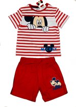 Disney Mickey Mouse set rood maat 122/128