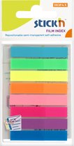 Stick'n - Smalle Index tabs 45x8mm - 8x neon assorti kleuren - 160 tabs