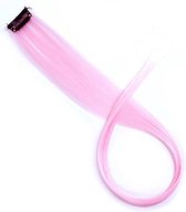 Hairextension Licht Roze - Clip In Haar - Haar Extension - Nephaar - Kunsthaar - Carnaval - Verkleden