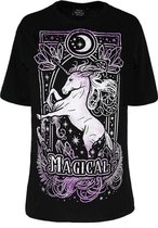 Restyle Top -M- Magical Unicorn Zwart