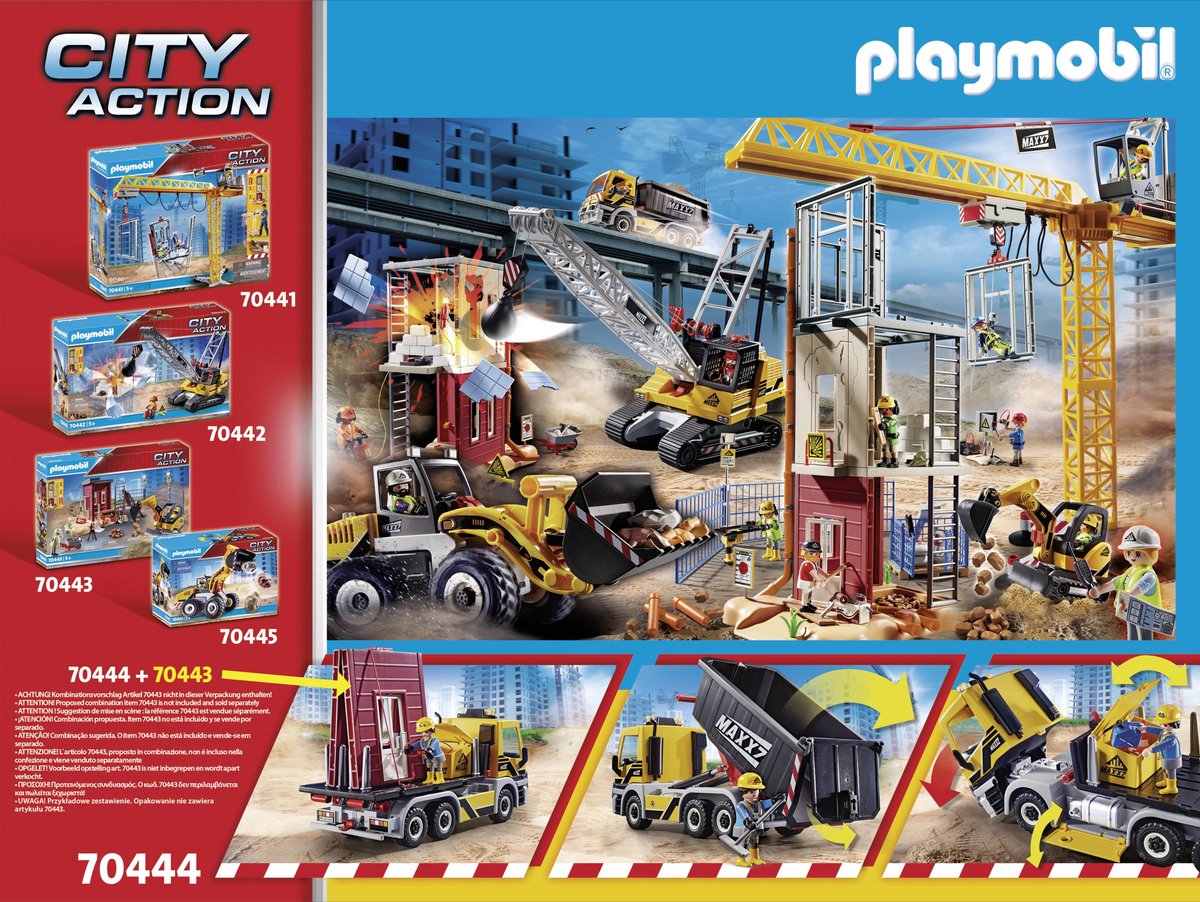 PLAYMOBIL City Action Vrachtwagen met wissellaadbak - 70444 — afbeelding 6
