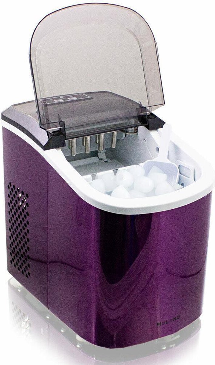 Edelstalen ijsblokjesmachine 120 Watt Paars