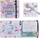 Floss & Rock Fairy Unicorn - water kleur kaarten - 19 x 18 cm - Multi