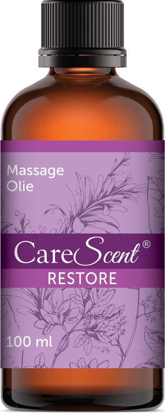 CareScent Restore Massage Olie | Incl. Lavendel / Rozemarijn / Gember / Mirre Olie | Ontspannende Massageolie - 100 ml
