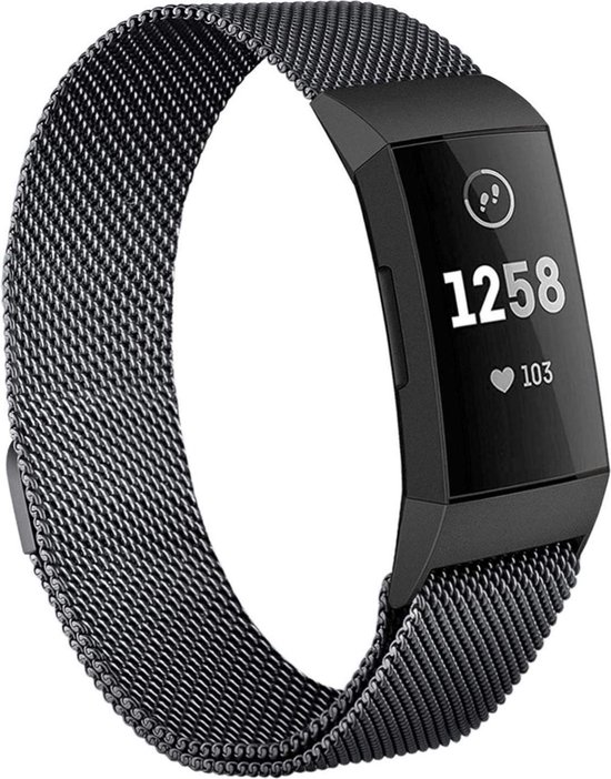 Fitbit 4 - Fitbit Charge 4 Bandje Milanees Zwart - Fitbit Charge 4... | bol.com