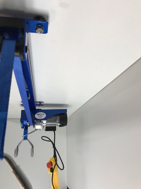 Ascenseur à vélo électrique bleu avec sangles de levage bleues 125 kg avec certification CE-mark