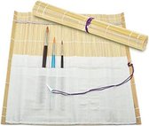 Rolmap voor Penselen, Pennen en Gereedschap van Bamboe - Penselenmatje