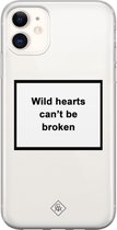 iPhone 11 transparant hoesje - Wild hearts | Apple iPhone 11 case | TPU backcover transparant