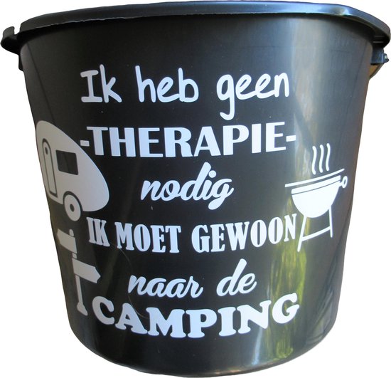 Zenuwinzinking gezantschap Overvloed Cadeau emmer - Camping - 12 liter - zwart - cadeau - geschenk - gift - kado  - surprise... | bol.com