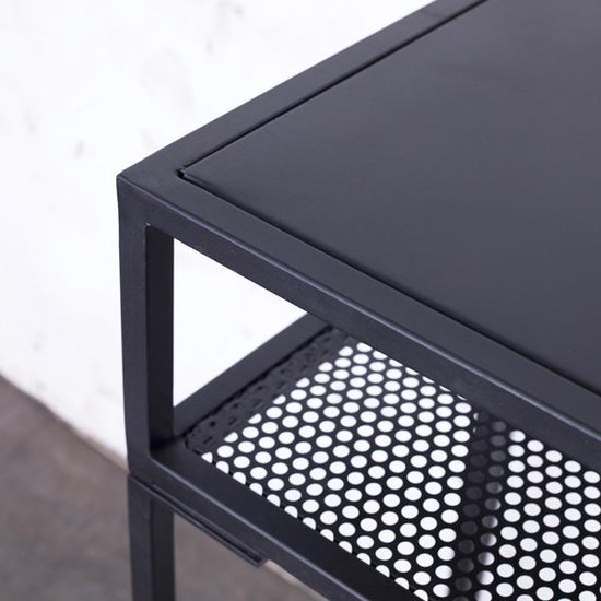 Sidetable Zwart Metaal & Ijzer 140cm Lang Sidetable Floor Giga