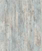 Reflets hout beige/groen steigerhout (vliesbehang, beige)