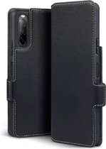 Sony Xperia 10 II hoesje - MobyDefend slim-fit extra dunne bookcase - Zwart - GSM Hoesje - Telefoonhoesje Geschikt Voor: Sony Xperia 10 II