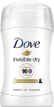 Dove Invisible Dry Clean Touch Deodorant 40 ml - Anti Perspirant - Anti Transpirant - 48 Uur Anti Zweet Deodorants - 0% Alcohol Deo Stick met Hydraterende Creme