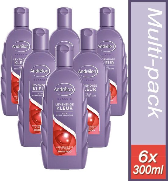 Andrélon Levendige Kleur - 6 x 300 ml - Shampoo