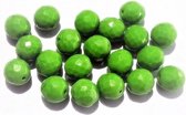 12 mm facetkraal groen, 25 st