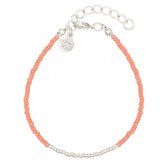 Mint15 Armband 'Simply Chique - Dark Salmon' - Zilver