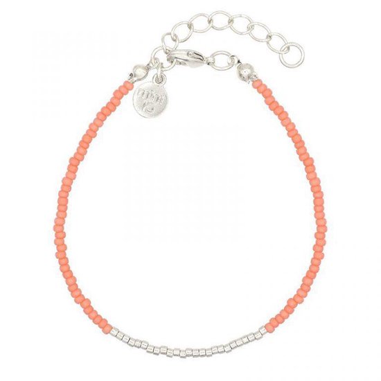 Mint15 Armband 'Simply Chique - Dark Salmon' - Zilver