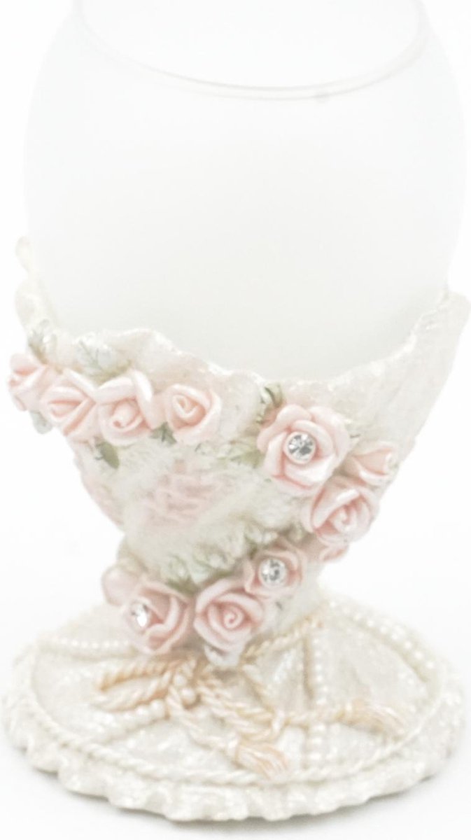 Tafeldecoratie - Polyresin - Wit Met Roze