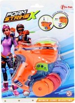 Toi-Toys Foam StrikeX pistol with foam discs orange/green Speelgoedpistool voor buiten vanaf 4 jaar