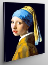 Canvas meisje met de parel - Johannes Vermeer - 60x80cm