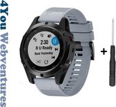 Licht Grijs Siliconen Bandje voor Garmin Fenix 5S / Garmin Fenix 5S Plus – 20 mm light grey smartwatch strap - band - 4You Webventures