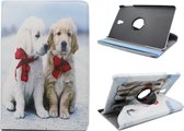 HB Hoes Geschikt voor Samsung Galaxy Tab S6 Lite met Print - Draaibare Tablet Case met Standaard - Honden