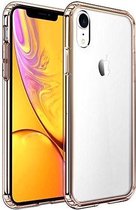 Shock case geschikt voor Apple iPhone Xr - goud met Privacy Glas